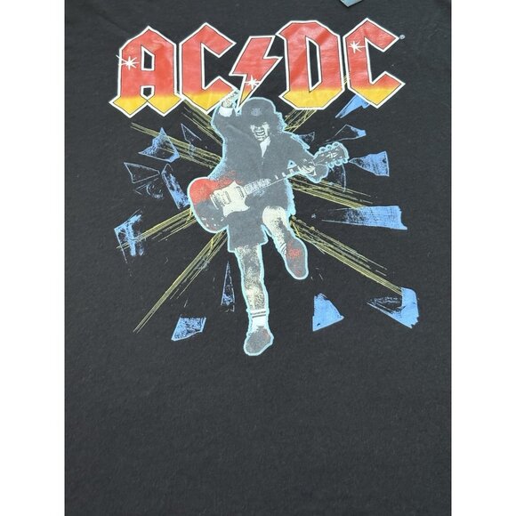 ACDC Youth T-Shirt XXL (16-18) Graphic Rock Metal Guitar Black - Picture 2 of 6